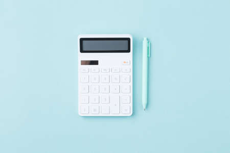 Digital calculator with a pen.の写真素材