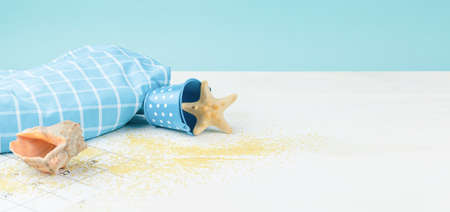 Decoration of starfish and seashells.の写真素材