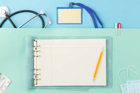 Medical table concept flat lay.の写真素材