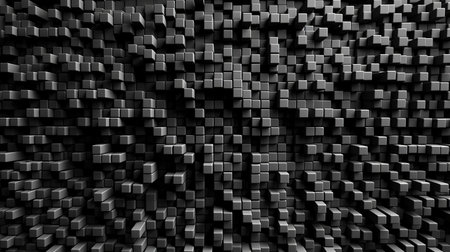 geometrically correct background with thousands black squares, by ai generativeの素材