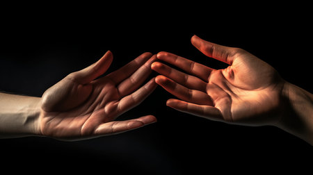 hands asking for help from people closeup. hand reaching up, salvation of mankind concept, by ai generativeの素材