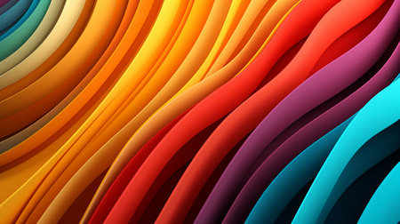 abstract papercut background consisting of iridescent multi colored lines of stepped character. layers of paper like in quilling., by ai generativeの素材