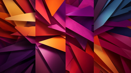abstract papercut background consisting of iridescent multi colored lines of stepped character. layers of paper like in quilling., by ai generativeの素材