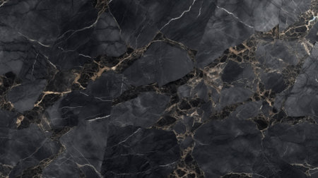 beautiful pure black color marble background with gold veins, italian marble, by ai generativeの素材