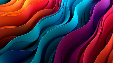 abstract papercut background consisting of iridescent multi colored lines of stepped character. layers of paper like in quilling., by ai generativeの素材