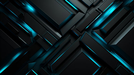 Science fiction beautiful geometrically correct futuristic wallpaper. High Tech dark with rectangular sci fi background., by ai generativeの素材