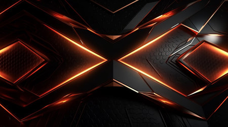 Science fiction beautiful geometrically correct futuristic wallpaper. High Tech dark with rectangular sci fi background., by ai generativeの素材