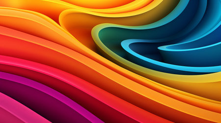 abstract papercut background consisting of iridescent multi colored lines of stepped character. layers of paper like in quilling., by ai generativeの素材