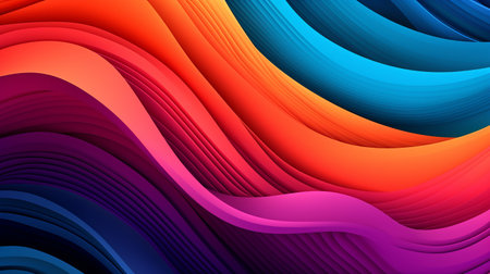 abstract papercut background consisting of iridescent multi colored lines of stepped character. layers of paper like in quilling., by ai generativeの素材