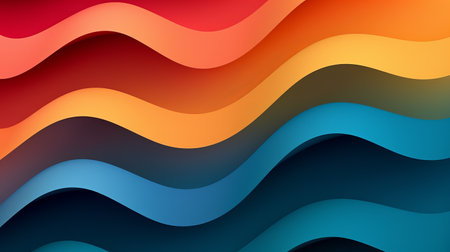 abstract papercut background consisting of iridescent multi colored lines of stepped character. layers of paper like in quilling., by ai generativeの素材