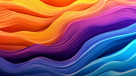 abstract papercut background consisting of iridescent multi colored lines of stepped character. layers of paper like in quilling., by ai generativeの素材