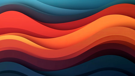 abstract papercut background consisting of iridescent multi colored lines of stepped character. layers of paper like in quilling., by ai generativeの素材