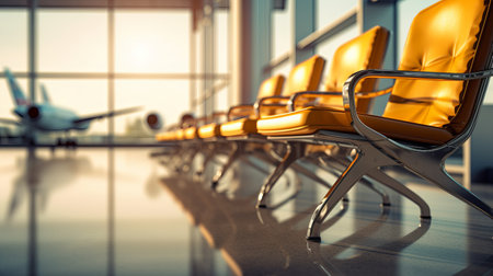 waiting room at the airport, VIP class. waiting room at the station., by ai generativeの素材