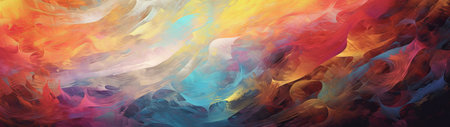 explosions and streaks of rainbow colors. wallpapers of emotional and expressive colors, ultrawide format, by ai generativeの素材