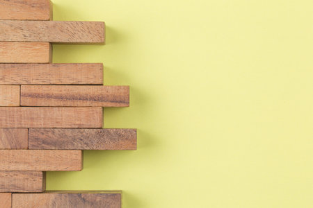 Background of wooden blocks. Top view.