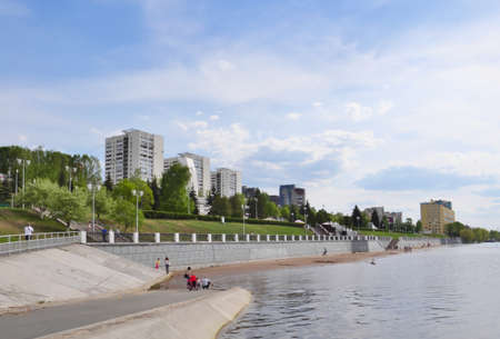 View of the embankment in Kaliningradの写真素材