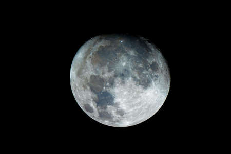 Big full moon surface at night