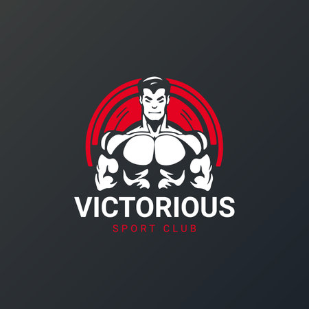 Vector logo for a fitness center or gymのイラスト素材