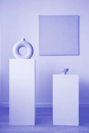 Creative home decor with mock up for text. Vertical photoの写真素材