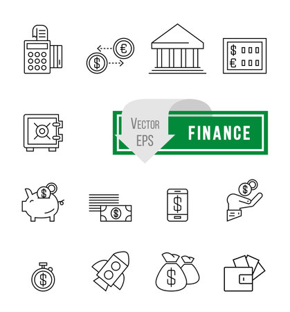 100 business icons, human resource, finance, logistic icon setのイラスト素材