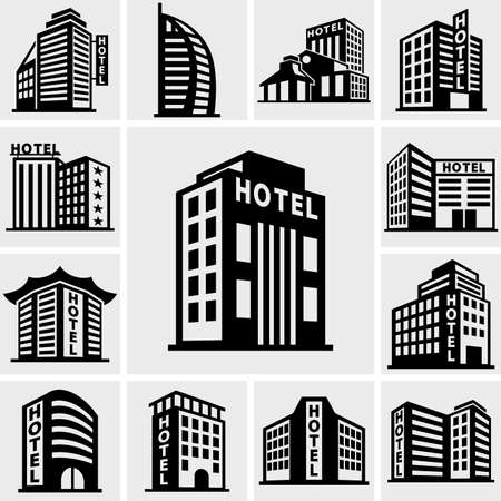 cityscape set of buldings. city landscape line vector illustration. Vector icon.のイラスト素材