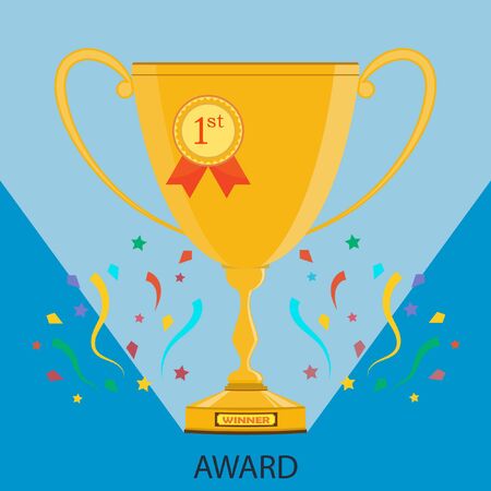 Vector illustration of a trophy.のイラスト素材