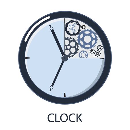 Vector illustration of wall clock.のイラスト素材