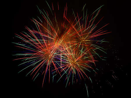 firework in black sky