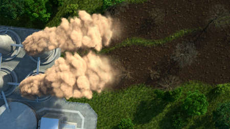 Contamination of nature, Industrial pollutionの写真素材