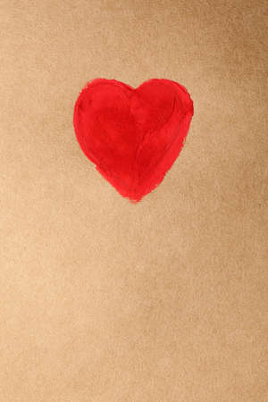 watercolor heart pattern on eco paper texture. Valentine's day backgroundの写真素材
