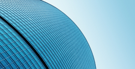 background of glass high rise building skyscrapers in modern futuristic downtown Business conceptの写真素材