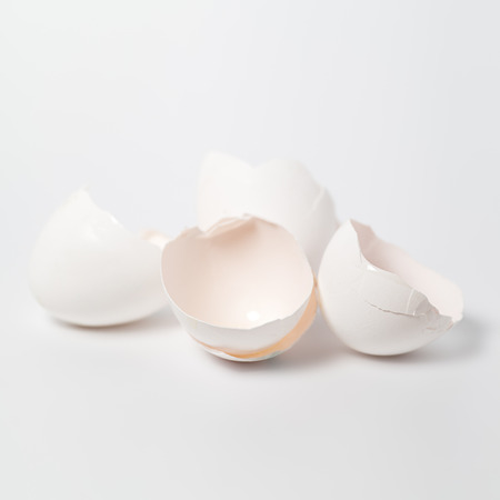eggshell on white background soft focus Selective focus with shallow depth of field