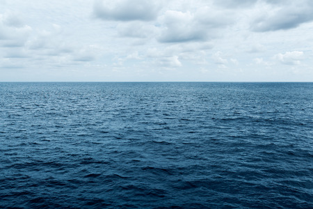 blue sea and cloudy sky waves in Atlantic Ocean