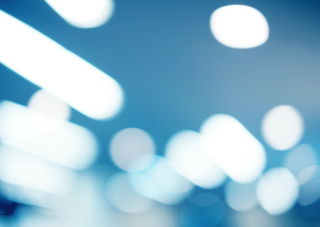 blue bokeh defocused lightsの写真素材