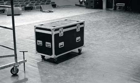 road case or flight case on stage