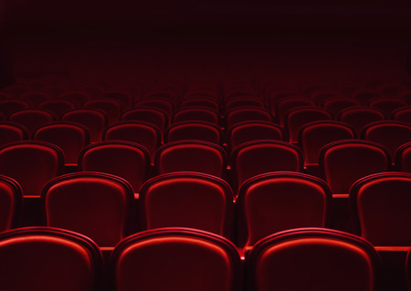 empty red cinema or theater seats auditorium chairs