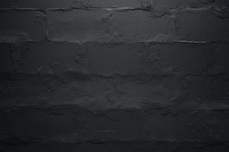 old black brick wall background grunge textureの写真素材