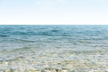ocean and sky clear light minimalist backgroundの写真素材