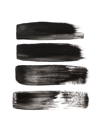 ink brush strokes, brushes lines. Dirty artistic design elementsの写真素材