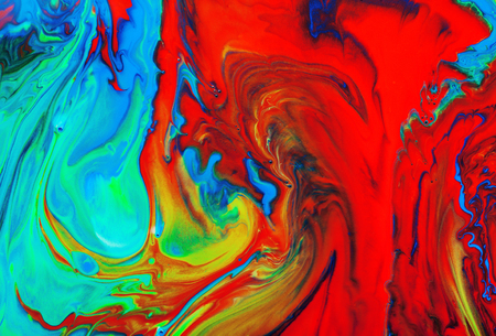 Red Blue Green Color Mix Abstract Marble Painting Background