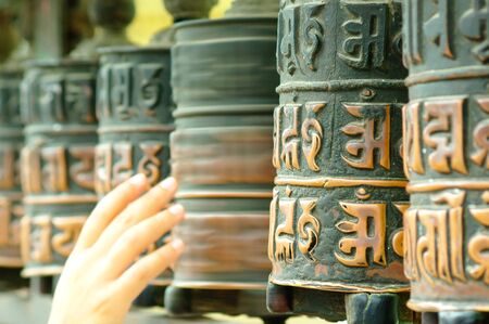 Rolling prayersの写真素材