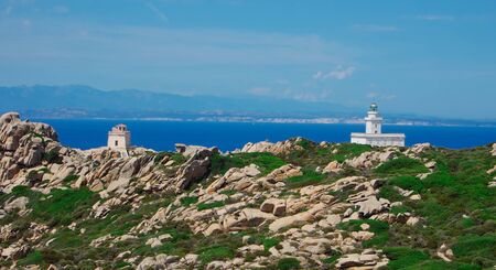Corsica seen from Sardiniaの写真素材