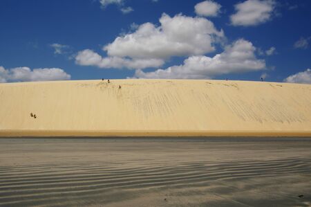 The big dune near Jericoacoara, during the low tide