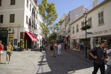 GIBRALTAR,UK - CIRCA AUGUST, 2008 - British style on the streets of the overseas territory of Gibraltar.のeditorial素材