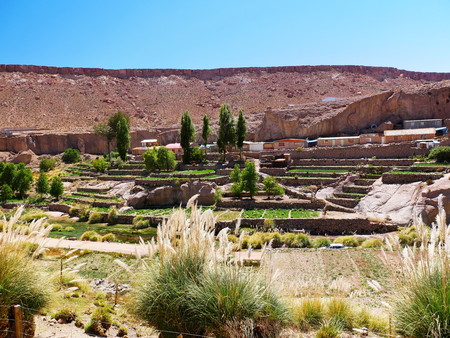 Village of Caspana .The desert of Atacama in the north of Chile is the driest region on earth.の写真素材