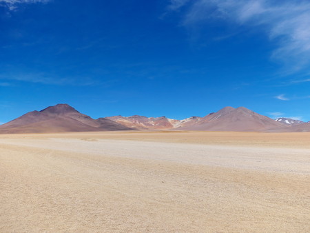 Desert of Bolivia looks like paintings by Salvador DalÃ¬. Andean altiplano of Bolivia, South Americaの写真素材