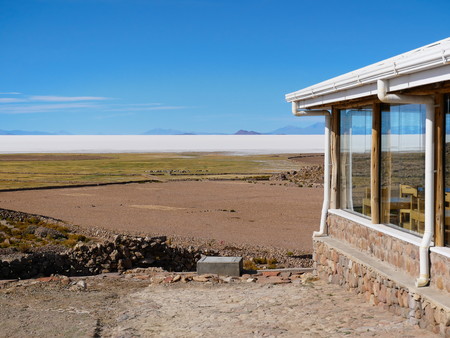 The incredible salt flat of Salar de Uyuni, on the andean altiplano of Bolivia, South Americaのeditorial素材