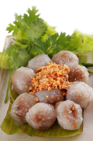 steamed tapioca dumpling with porkの写真素材