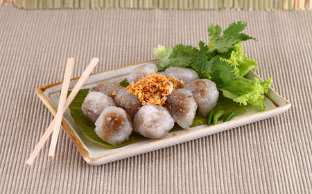 steamed tapioca dumpling with porkの写真素材