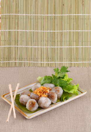steamed tapioca dumpling with porkの写真素材
